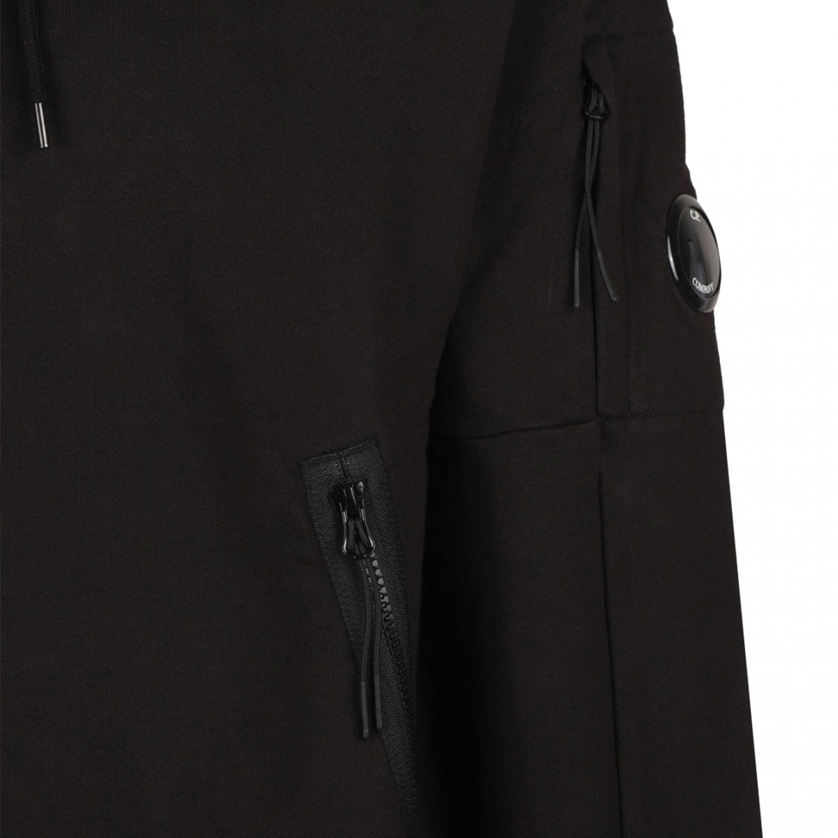 Black Lens Detailed Hoodie