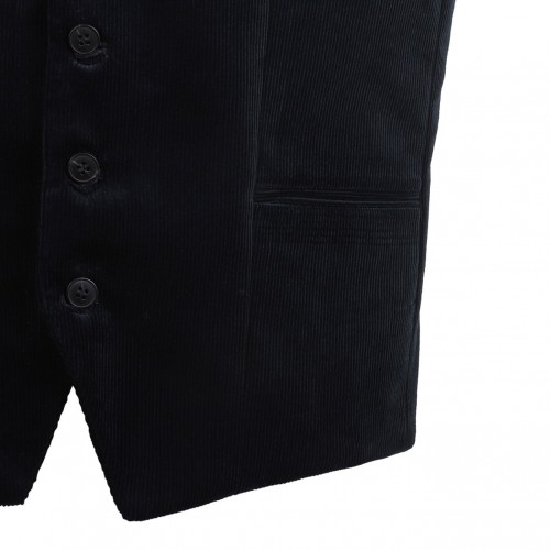 Navy Blue Corduroy Waistcoat