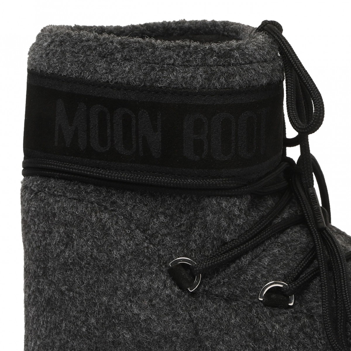 Black Melange Icon Felt Boots