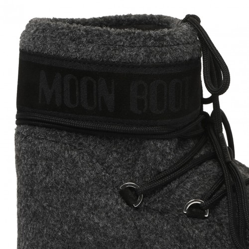 Black Melange Icon Felt Boots