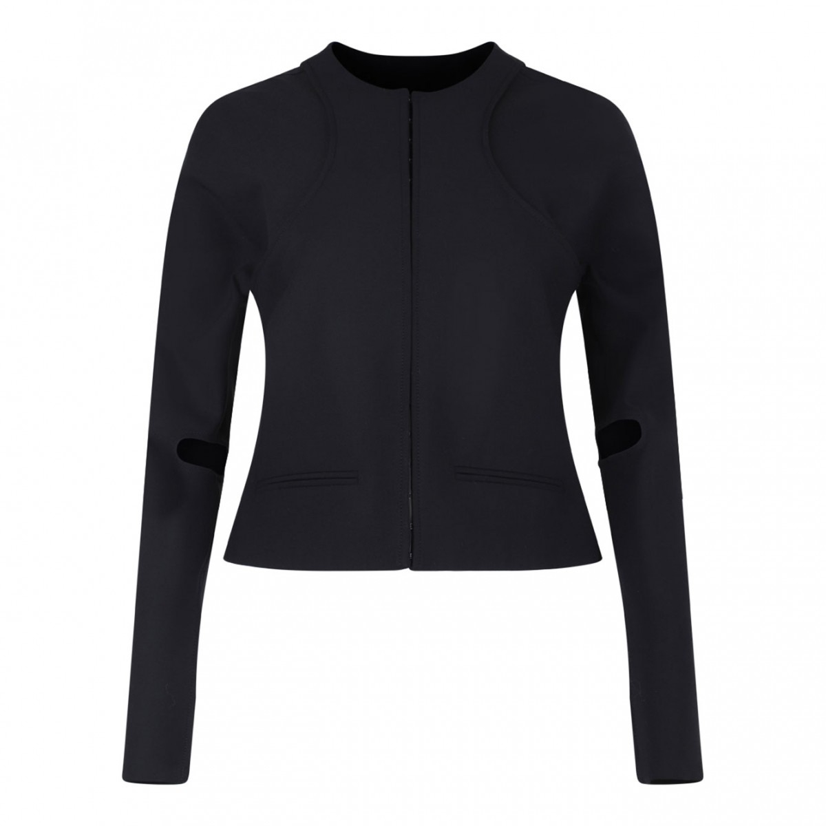 Black Scuba Fitted Jacket