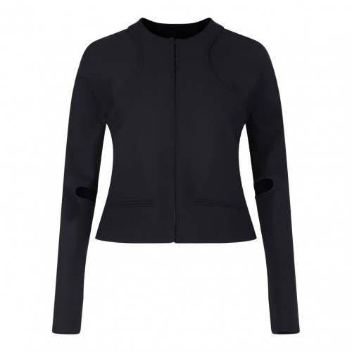 Black Scuba Fitted Jacket