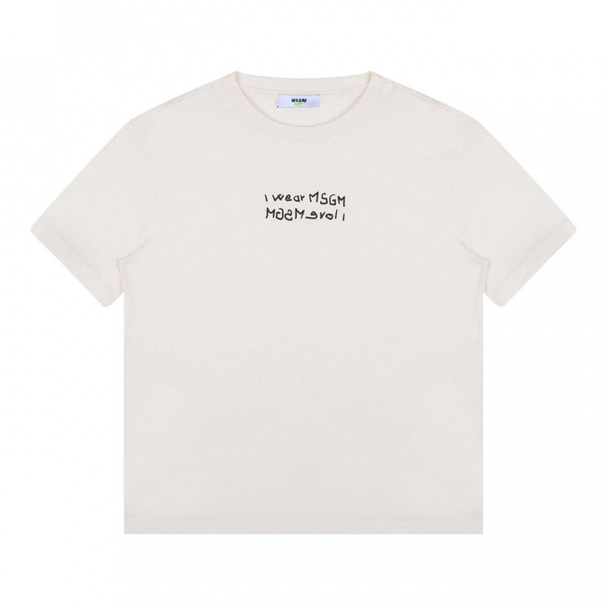 White Logo Print T-Shirt