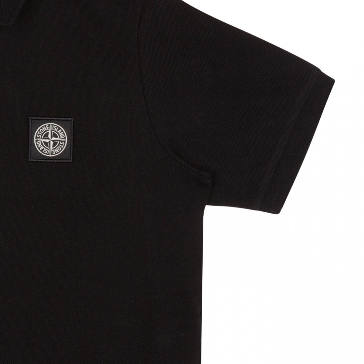 Black Logo Patch Polo Shirt