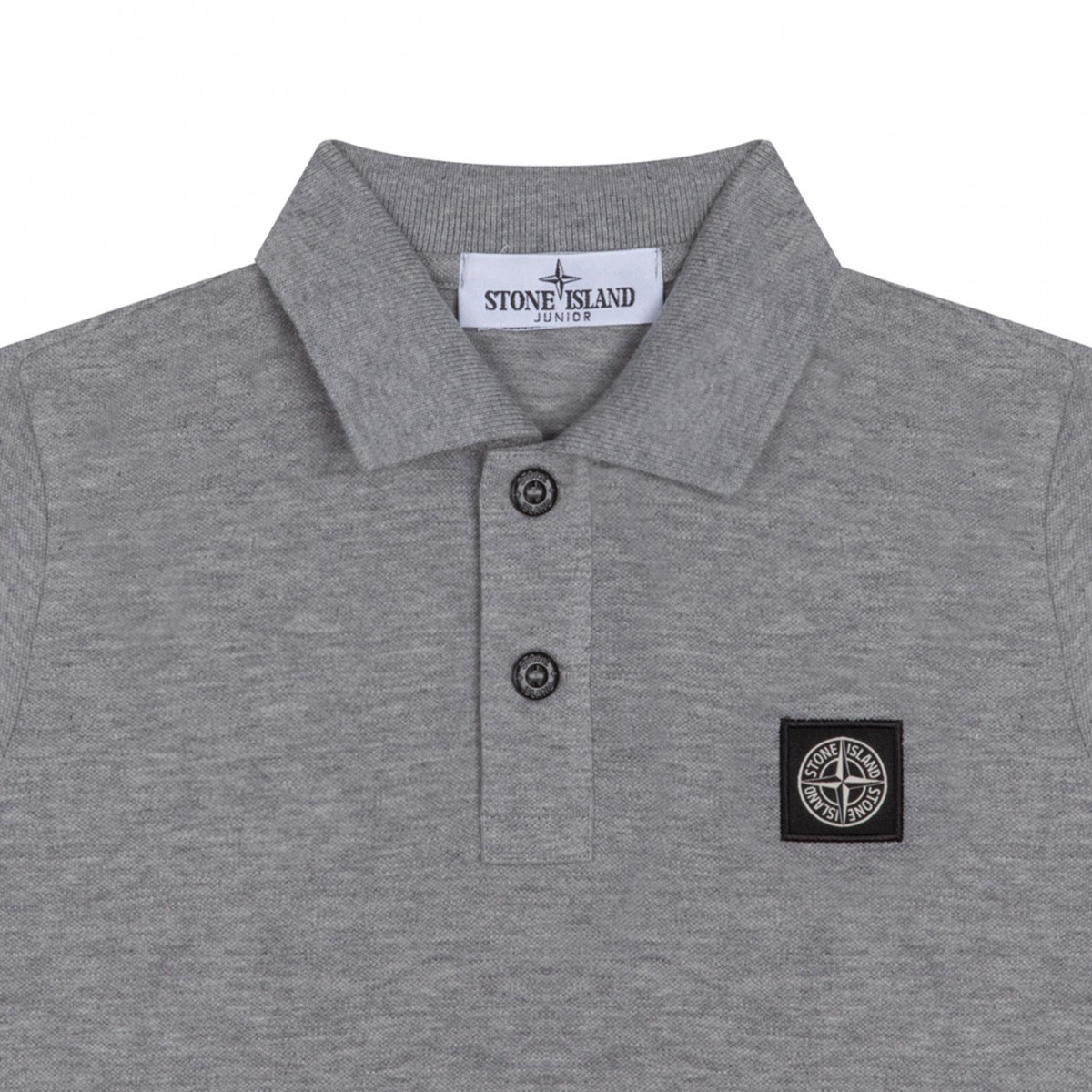 Light Grey Logo Patch Polo Shirt