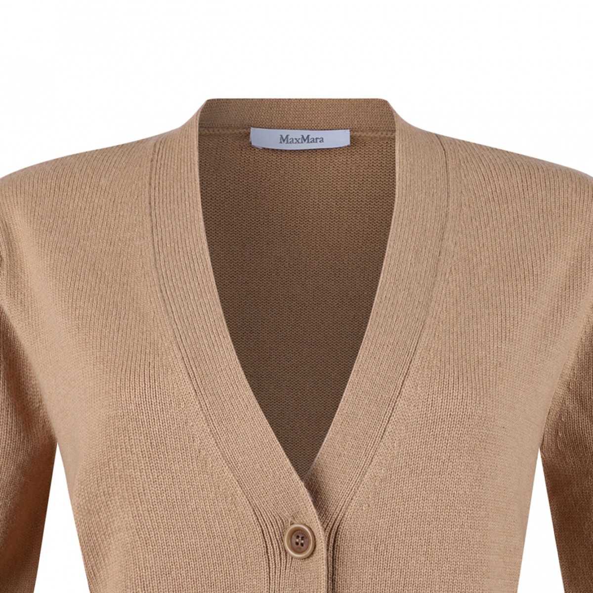 Camel Brown Sequins Cardigan