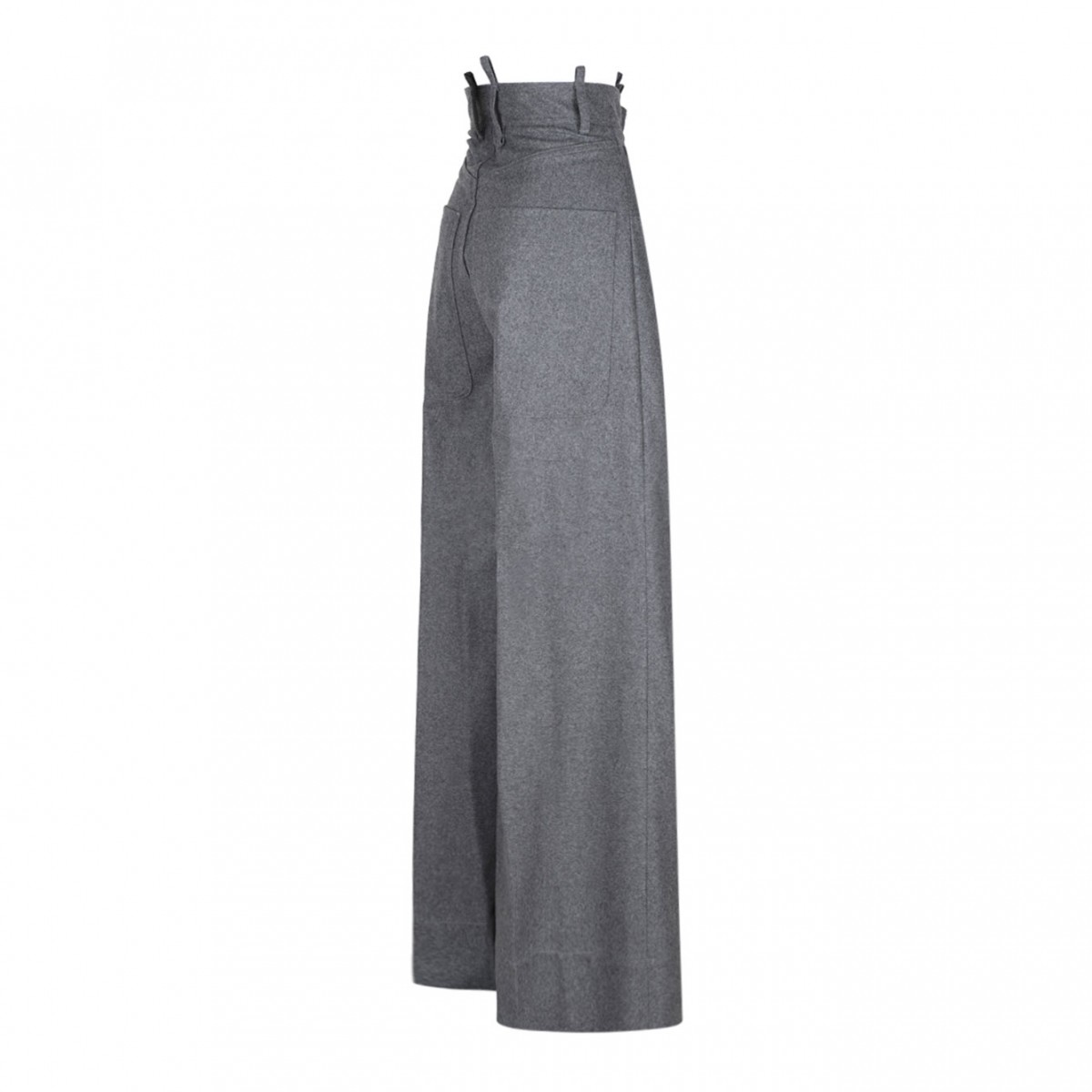 Grey Wide Leg Trousers