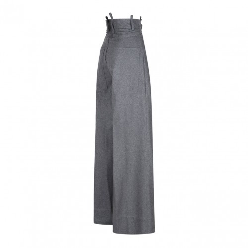 Grey Wide Leg Trousers
