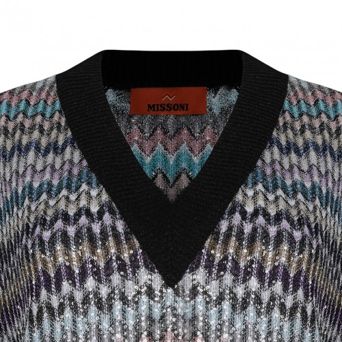 Black and Multicolor Jumper