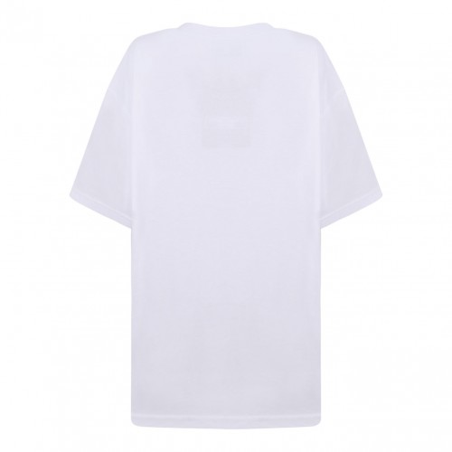 White Logo Embroidered T-Shirt