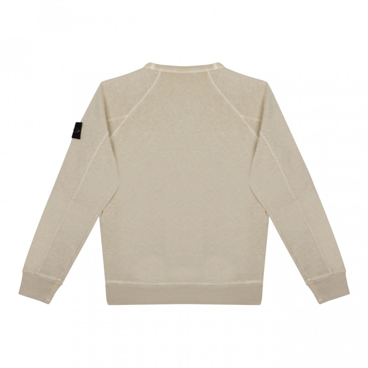 Beige Compass Patch Cotton Sweatshirt
