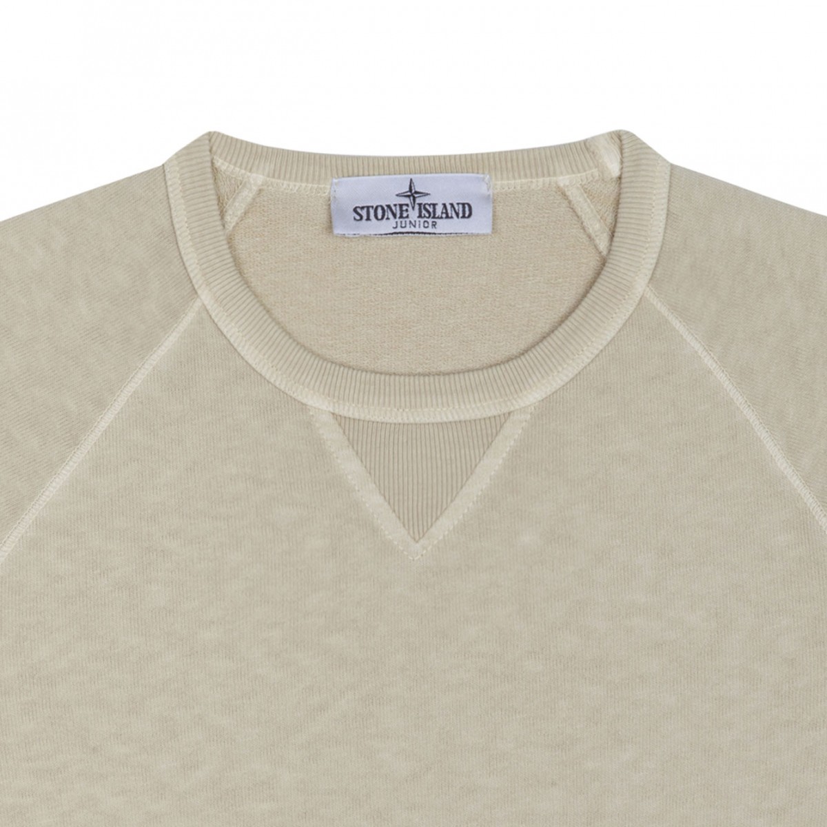 Beige Compass Patch Cotton Sweatshirt