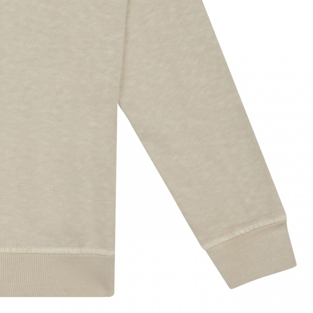 Beige Compass Patch Cotton Sweatshirt
