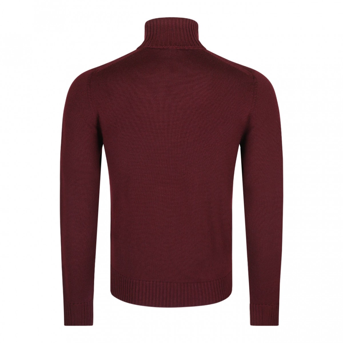 Dark Red Roll Neck Jumper