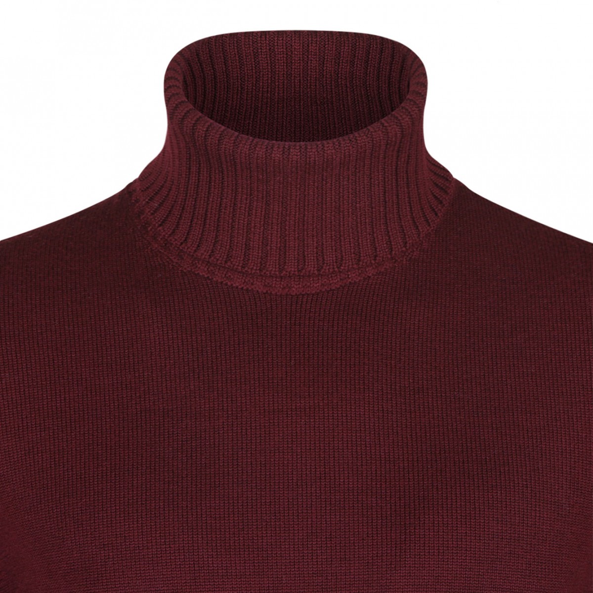 Dark Red Roll Neck Jumper