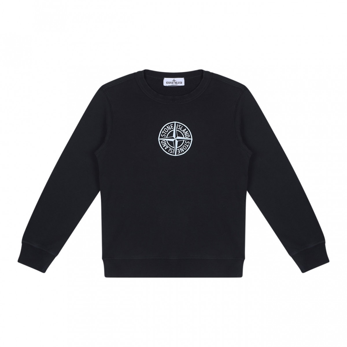 Navy Blue Logo Print Sweatshirt
