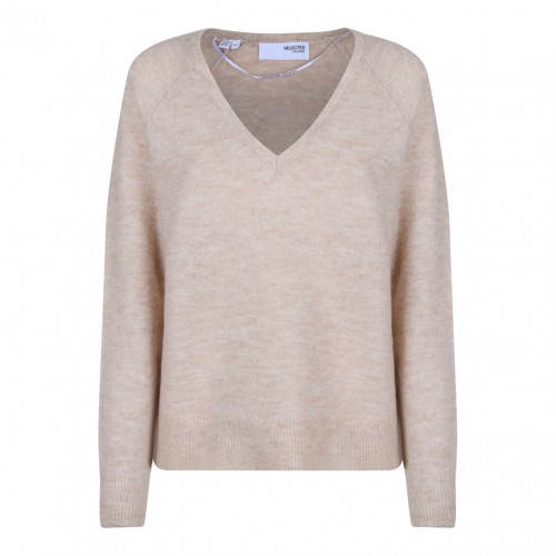 Beige Knitted Sweater