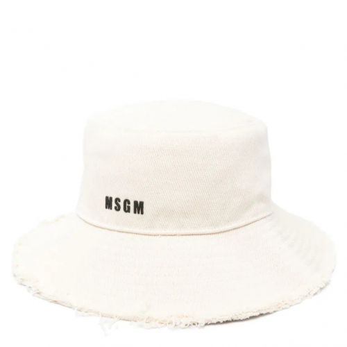 Cream Logo Embellished Hat