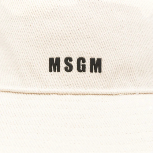 Cream Logo Embellished Hat