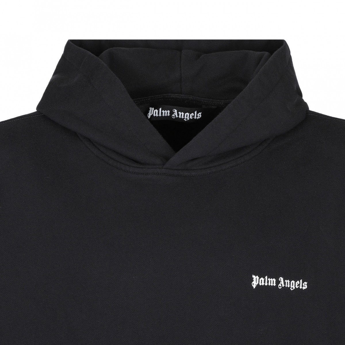 Black Logo Embroidered Hoodie