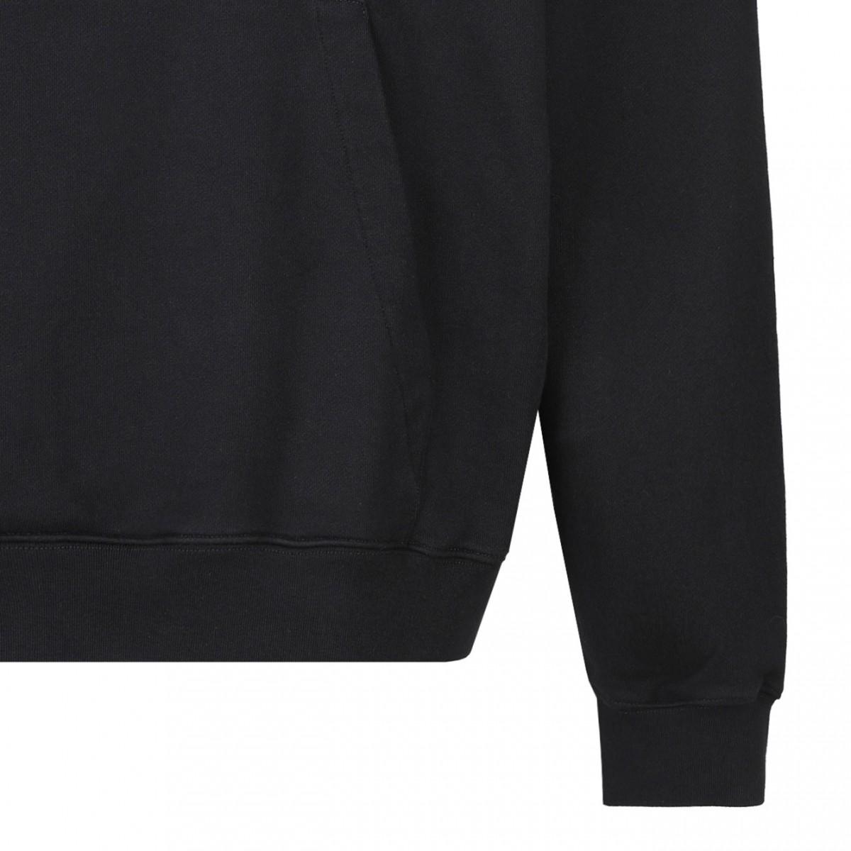Black Logo Embroidered Hoodie