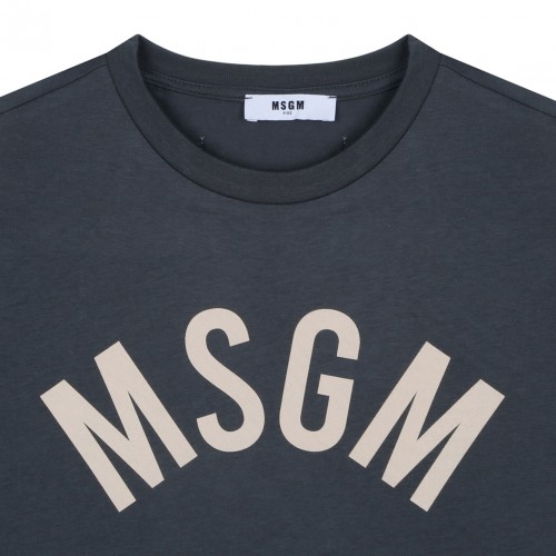 Dark Grey Logo Print T-Shirt