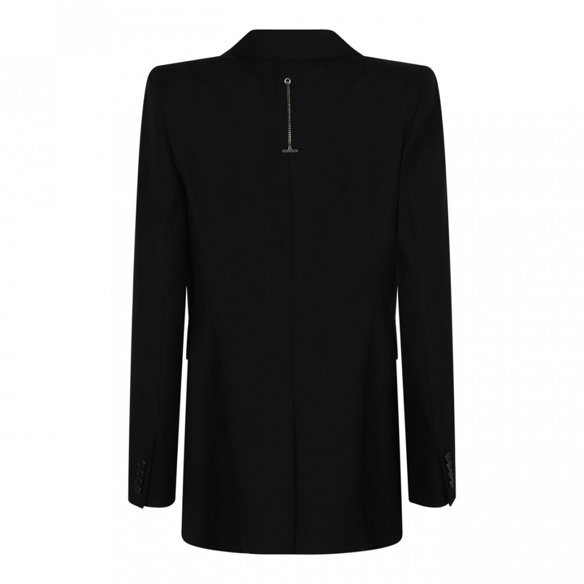 Black Voluminous Shoulders Blazer