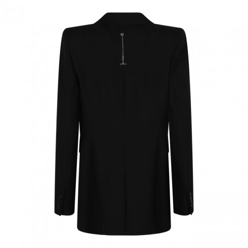 Black Voluminous Shoulders Blazer