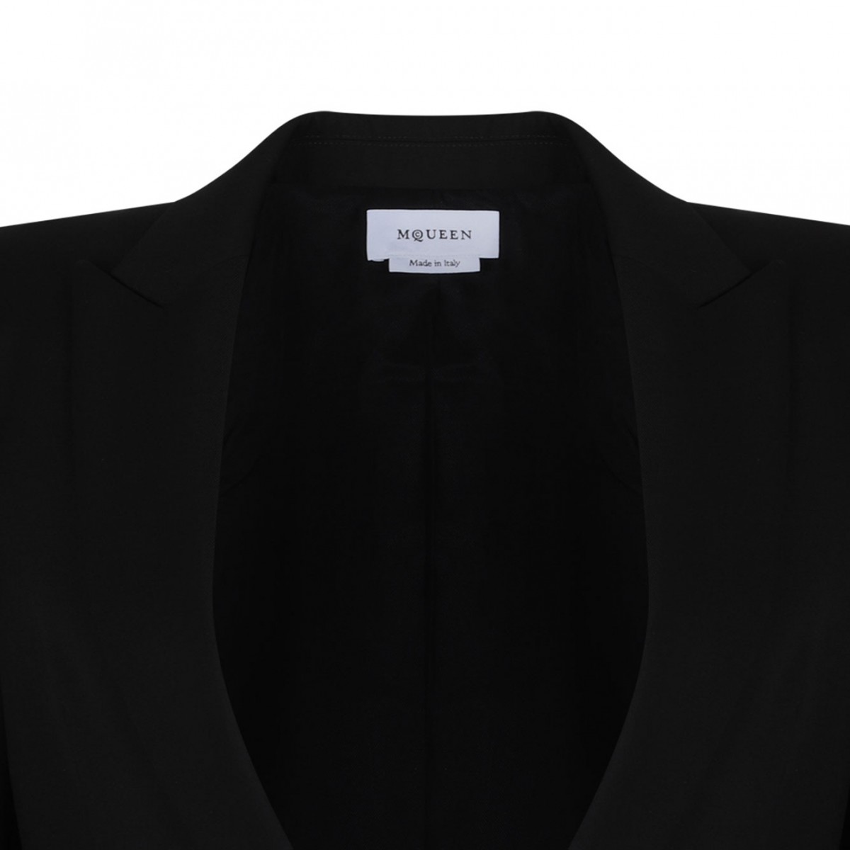 Black Voluminous Shoulders Blazer