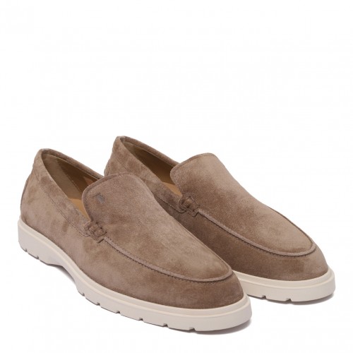 Beige Slip On Loafers