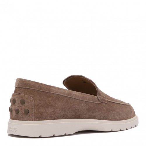 Beige Slip On Loafers