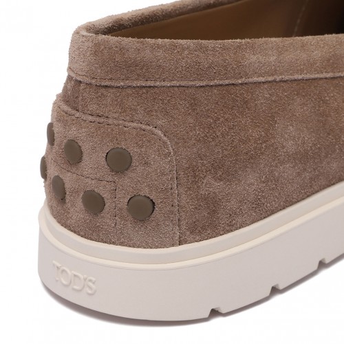 Beige Slip On Loafers