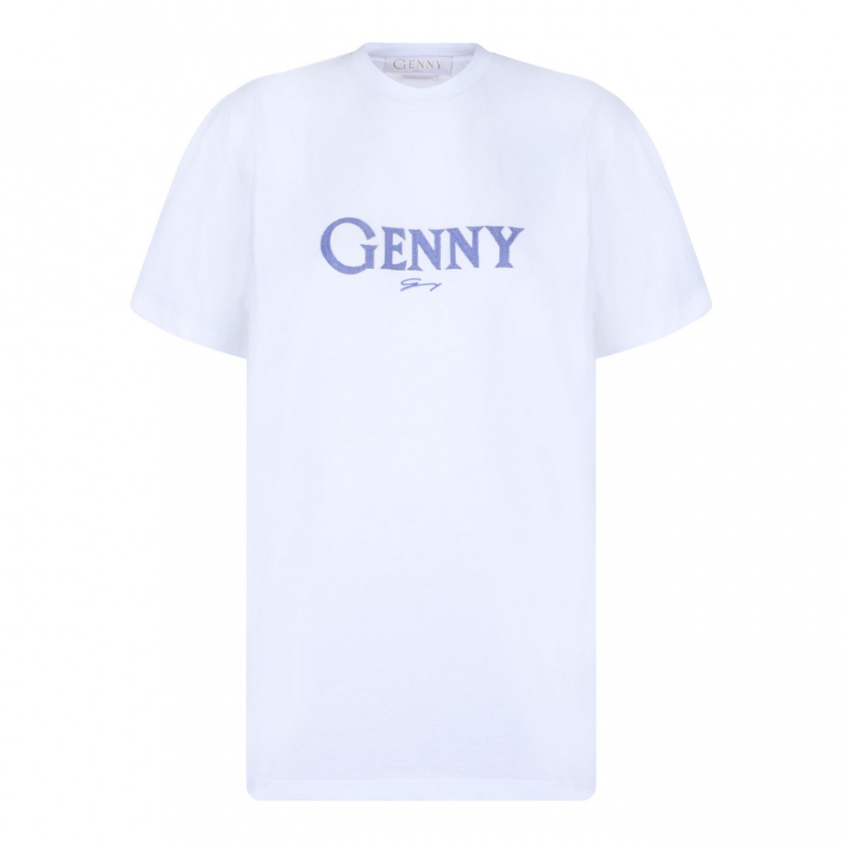 White Logo Embroidery T-Shirt