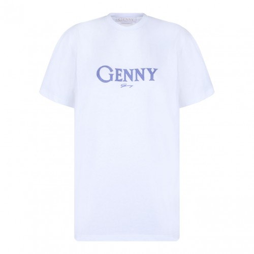 White Logo Embroidery T-Shirt