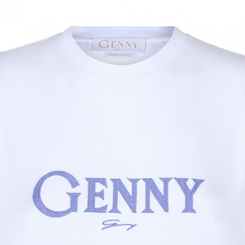 White Logo Embroidery T-Shirt