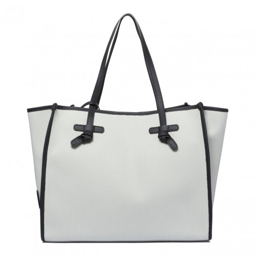 Light Mint and Camel Shopping Bag