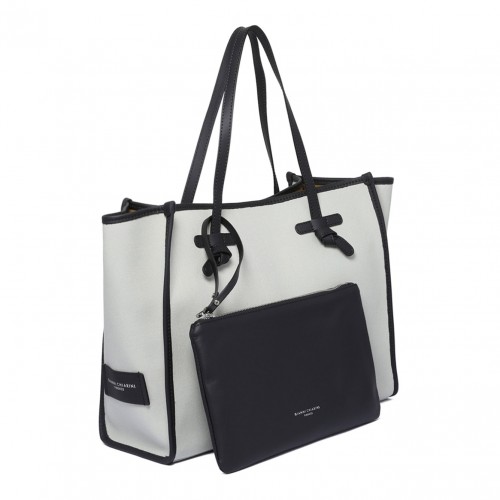 Light Mint and Camel Shopping Bag