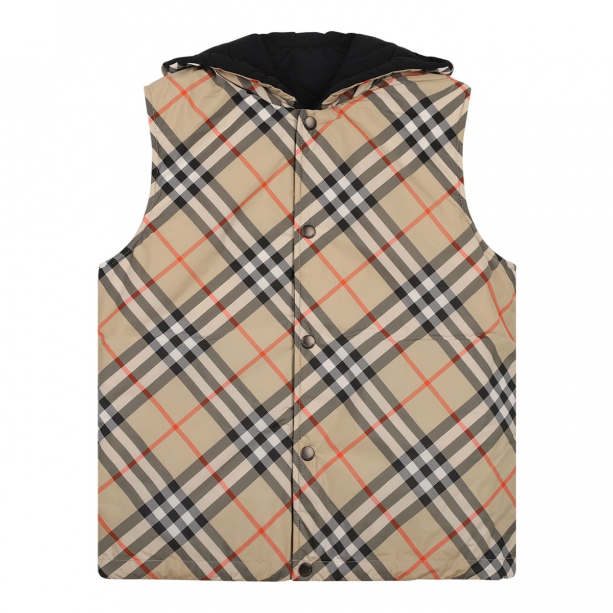 Reversible Check Print Gilet