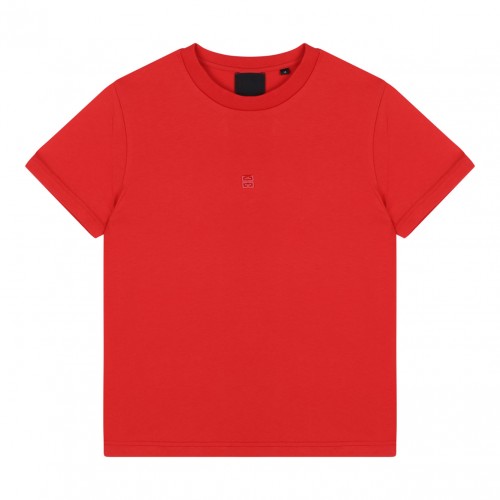 Red Monogram Print T-Shirt