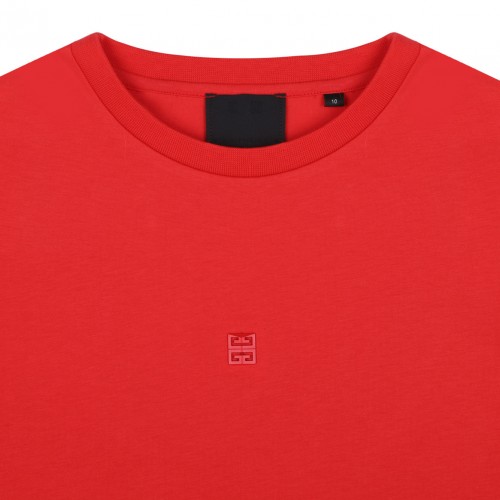Red Monogram Print T-Shirt