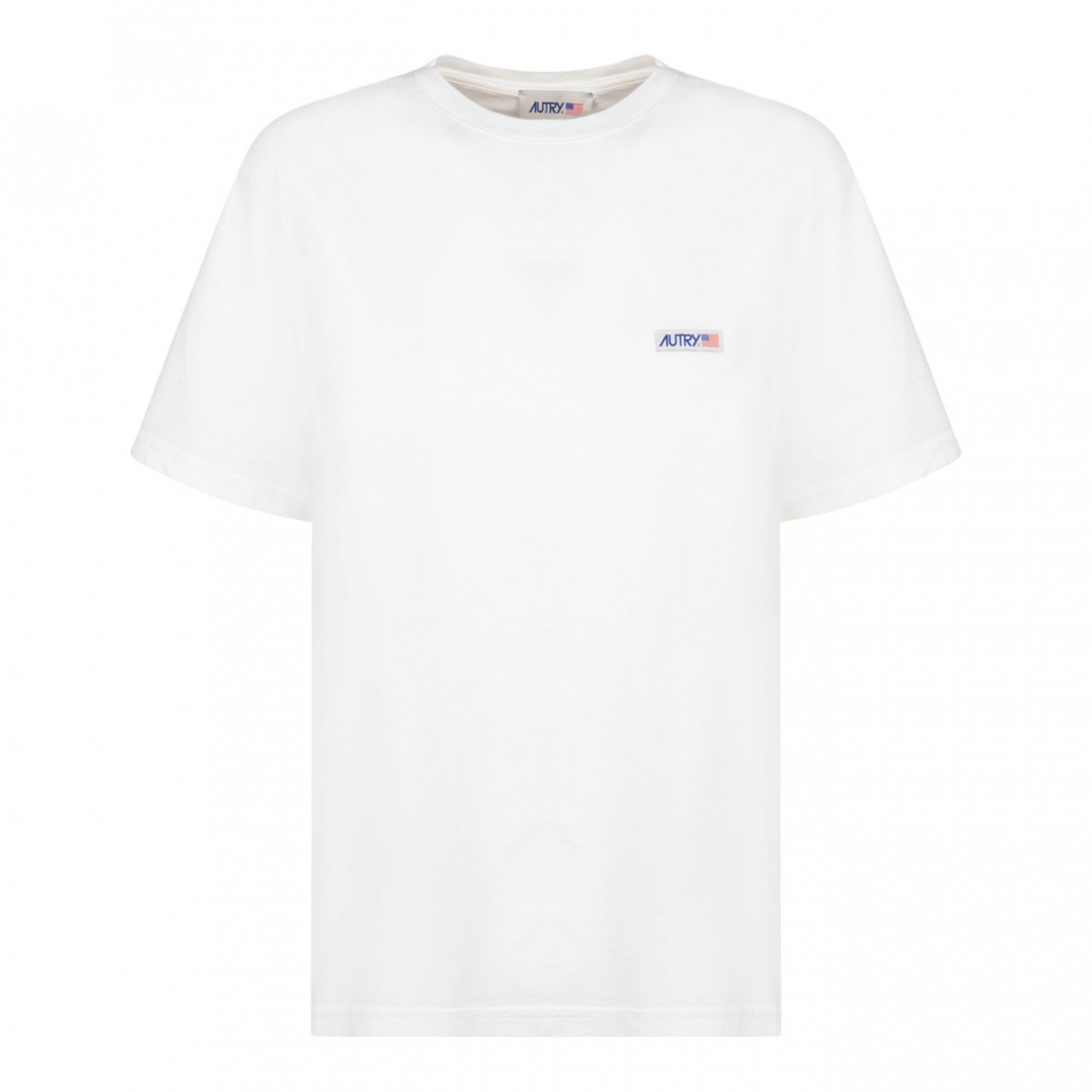 White Logo Print T-Shirt