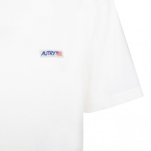 White Logo Print T-Shirt