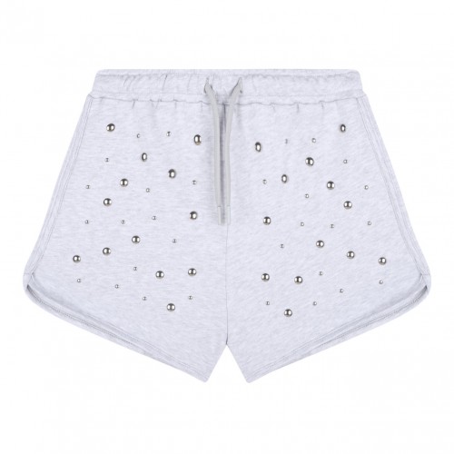 Heather Grey Studded Shorts