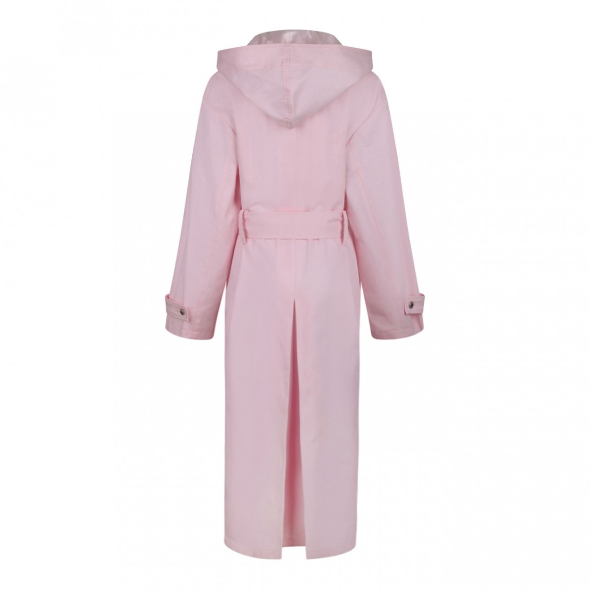Pink Hooded Trench Coat