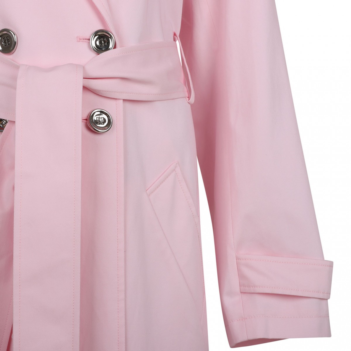 Pink Hooded Trench Coat