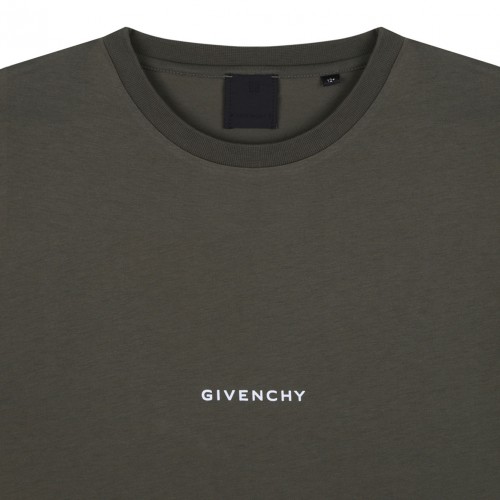 Khaki Logo Print T-Shirt