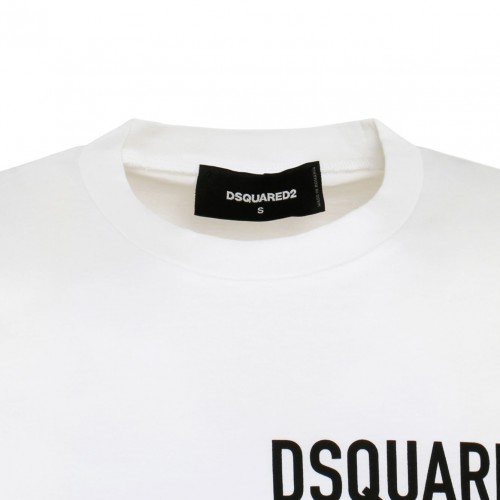 White Icon Print T-Shirt