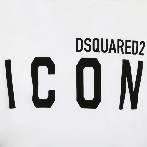 White Icon Print T-Shirt