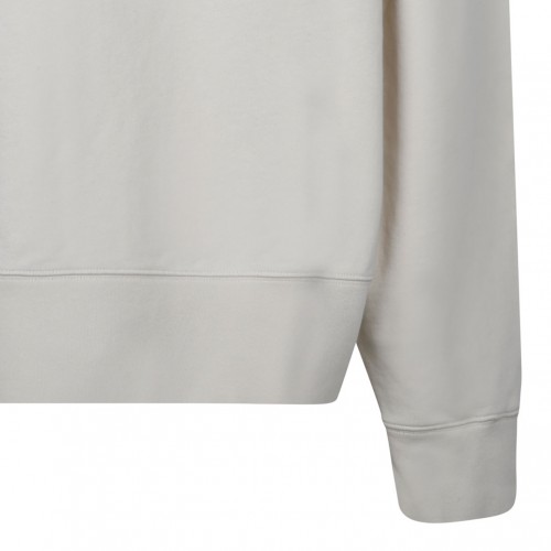 White Logo Print Sweatshirt