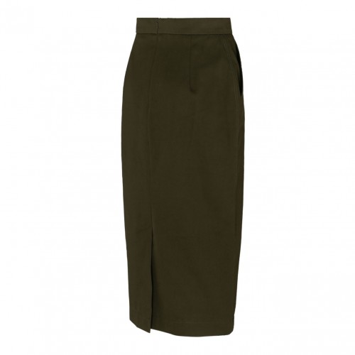 Olive Green Canvas Skirt